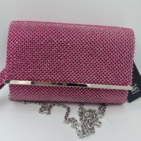 INC INTERNATIONAL CONCEPTS Soft Ajae Ruched Shoulder Bag purse, wallet, fuchsia - Picture 3 of 6